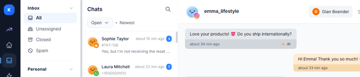 Bugalou Dashboard - All your customer conversations in one place