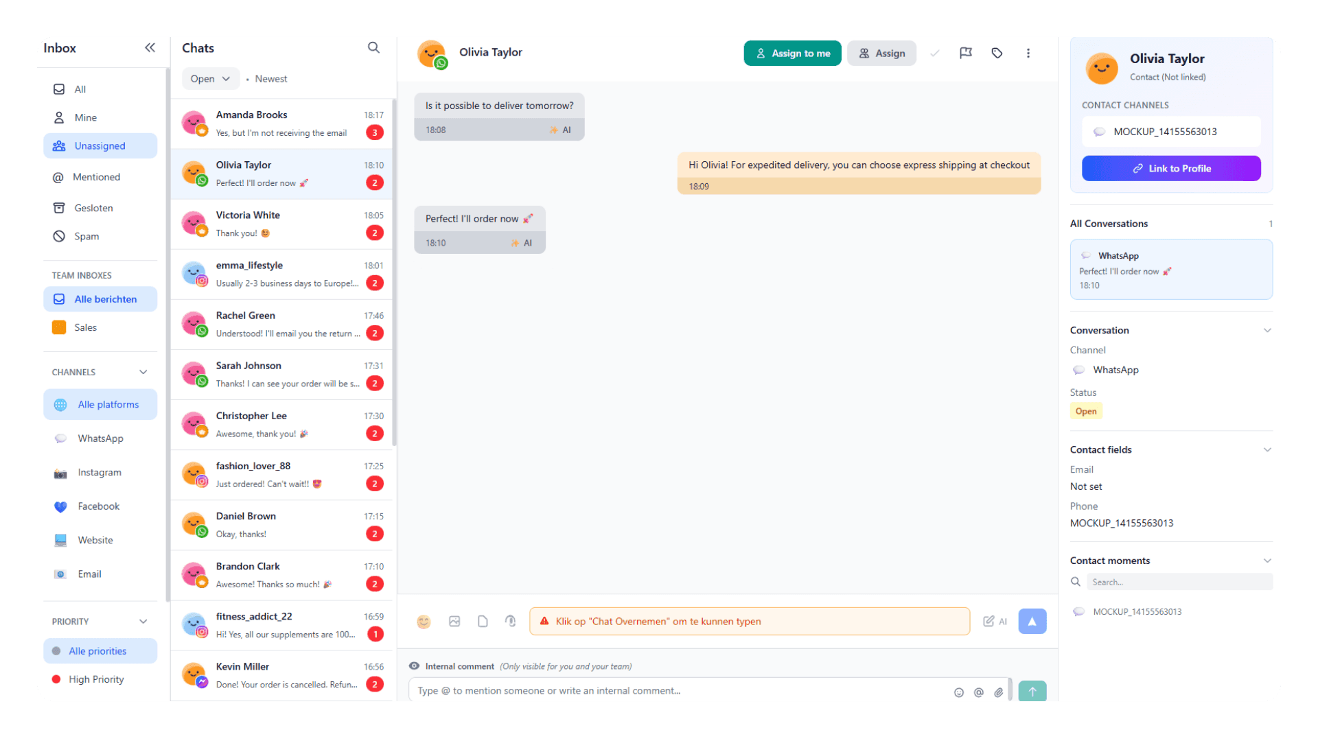 Bugalou Inbox - All channels in one view